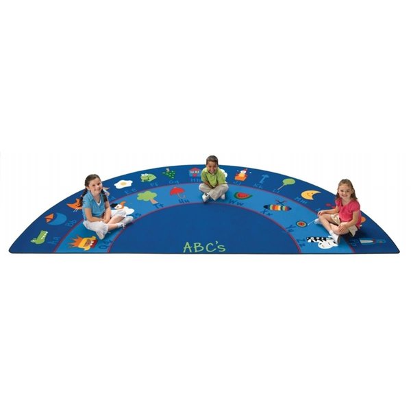 Carpets For Kids Fun with Phonics 6.67 ft. x 13.33 ft. Semi-Cir Carpet 9634